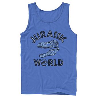 Men's Jurassic World Two T-Rex Pattern Skull Tank Top