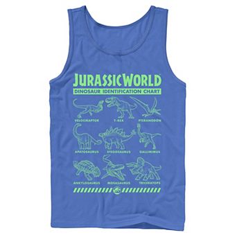 Men's Jurassic World Two Dino Gradient ID Chart Tank Top