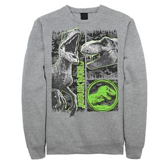 Men's Jurassic World Two Raptor T-Rex Camo Scratch Sweatshirt