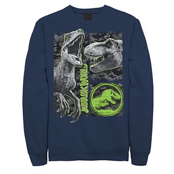 Men's Jurassic World Two Raptor T-Rex Camo Scratch Sweatshirt