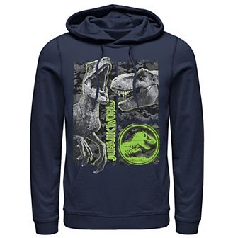 Men's Jurassic World Two Raptor T-Rex Camo Scratch Hoodie