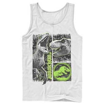 Men's Jurassic World Two Raptor T-Rex Camo Scratch Tank Top