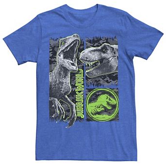 Men's Jurassic World Two Raptor T-Rex Camo Scratch Tee