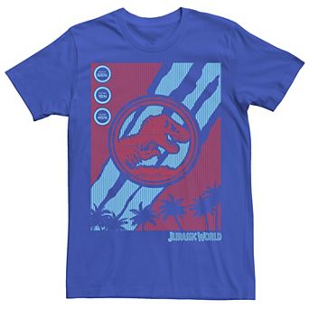 Men's Jurassic World Two Logo Tech Screen Glitch Tee