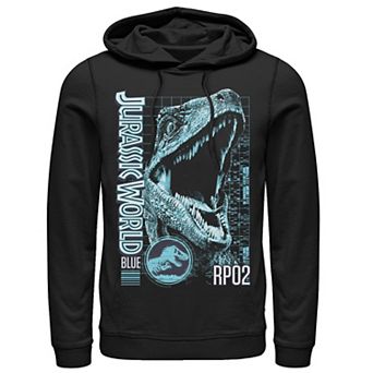 Men's Jurassic World Two Blue Face Tech Schematic Hoodie