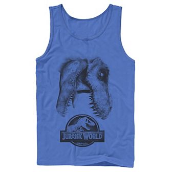 Men's Jurassic World Two T-Rex Icon Attack Grunge Tank Top