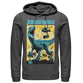 Men's Jurassic World T-Rex Color Pop Retro Poster Hoodie