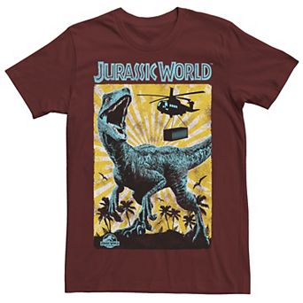 Men's Jurassic World T-Rex Color Pop Retro Poster Tee