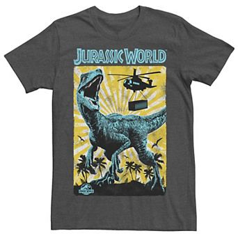 Men's Jurassic World T-Rex Color Pop Retro Poster Tee