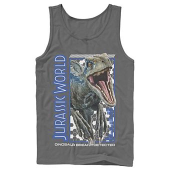 Men's Jurassic World Two Blue Dino Breach Tank Top