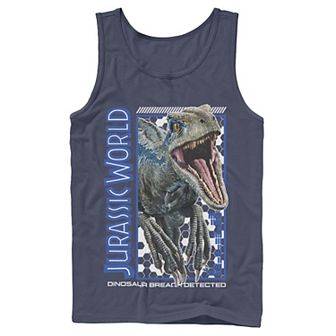 Men's Jurassic World Two Blue Dino Breach Tank Top