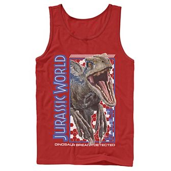 Men's Jurassic World Two Blue Dino Breach Tank Top