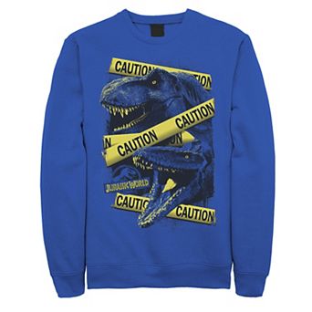 Men's Jurassic World Two Dinosaur Caution Splatter Sweatshirt