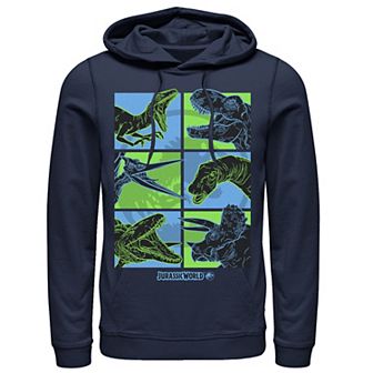 Men's Jurassic World Two Dino Faces Comic Pop Hoodie