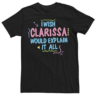 Men's Nickelodeon Clarissa Explains It All I Wish Retro Text Tee