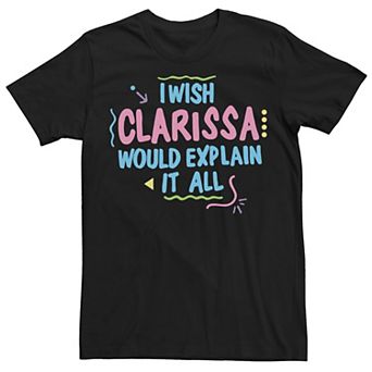 Men's Nickelodeon Clarissa Explains It All I Wish Retro Text Tee