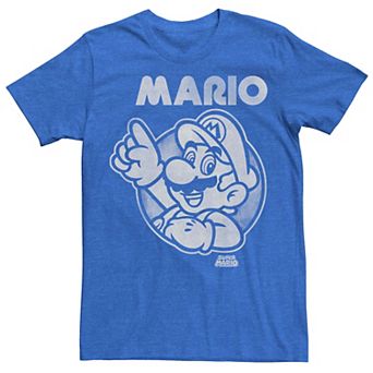 Men's Nintendo Super Mario Pointing Line Art Tee