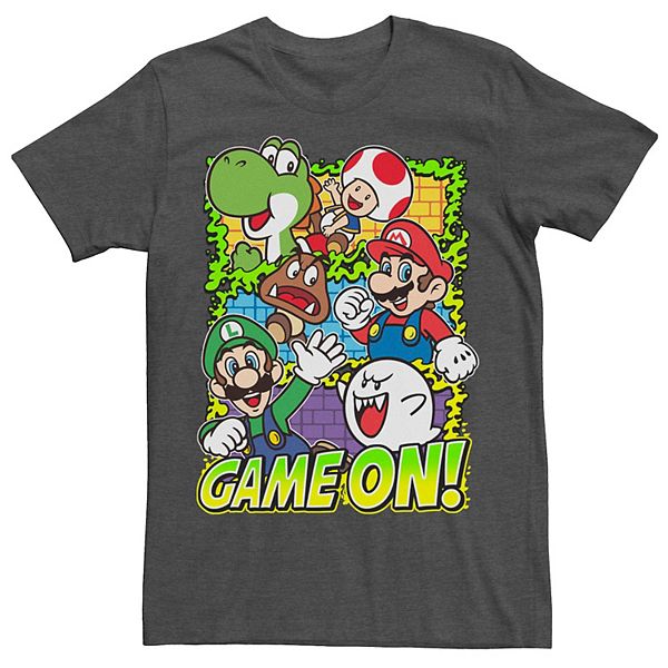 Men's Nintendo Super Mario Group Shot Game On Tee