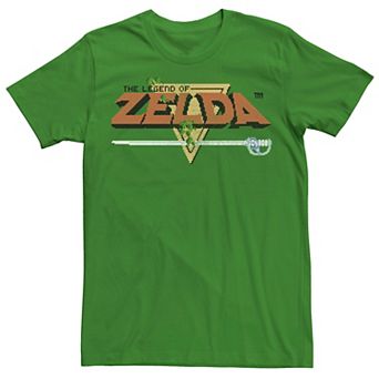 Men's The Legend Of Zelda Pixel Logo Fade Tee
