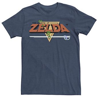 Men's The Legend Of Zelda Pixel Logo Fade Tee