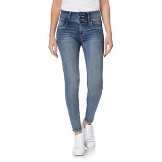Juniors' WallFlower High Rise Sassy Skinny Ankle Jeggings