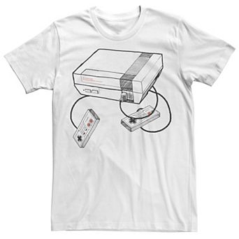 Men's Nintendo NES Console Sketch Outline Tee