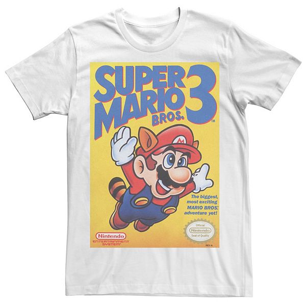 Men's Super Mario Bros 3 Flying Raccoon Mario Poster Tee