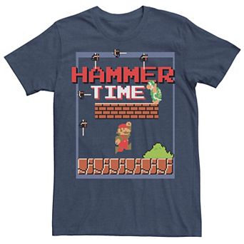 Men's Nintendo Super Mario Hammer Time Sprite Poster Tee