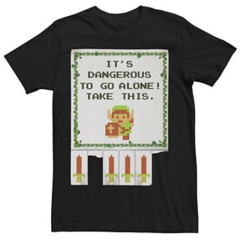 Men's Nintendo Zelda Sword Tear Off Paper Tee