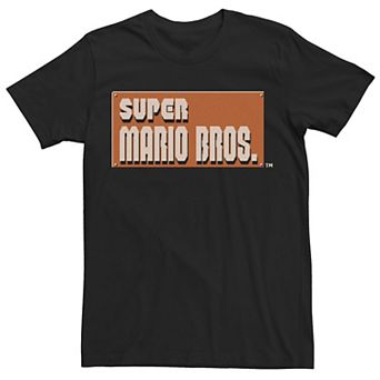 Men's Nintendo Super Mario Orange Boxed Logo Tee