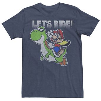 Men's Super Mario Bros. Let's Ride Faded Portrait Tee