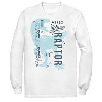 Men's Jurassic World Two Blue Raptor DNA Code Silhouette Tee