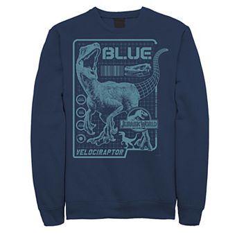 Men's Jurassic World Two Blue Raptor Schematic Sweatshirt