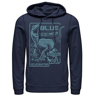 Men's Jurassic World Two Blue Raptor Schematic Hoodie