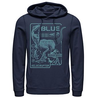 Men's Jurassic World Two Blue Raptor Schematic Hoodie