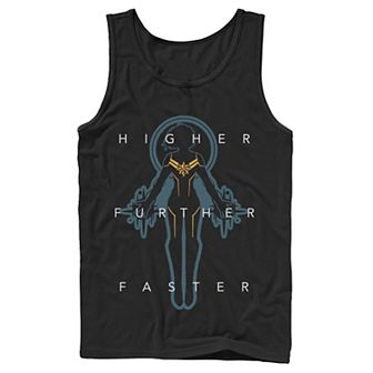 Men's Marvel Captain Marvel Higher Further Faster Tank Top