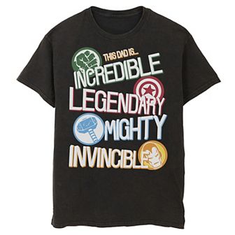 Men's Marvel Avengers Father's Day Dad Words Tee