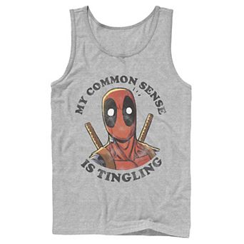 Men's Marvel Deadpool Common Sense is Tingling Tank Top