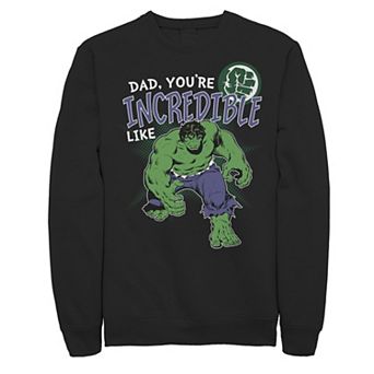 Men's Marvel Hulk Incredible Dad Father's Day Sweatshirt