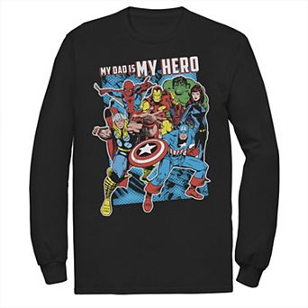 Men's Marvel Heroes My Dad My Hero Father's Day Tee