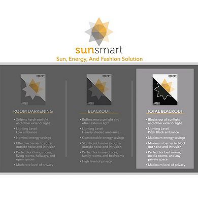 SunSmart 2-pack Leighton Tonal Printed Faux Silk Room Darkening Window Curtain Set