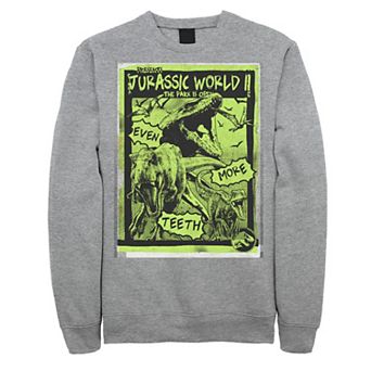 Men's Jurassic World Two T-Rex Neon Green Poster Fleece