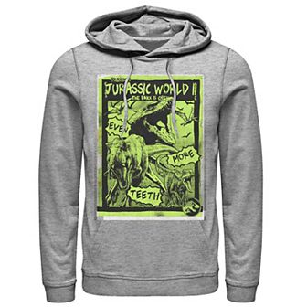 Men's Jurassic World Two T-Rex Neon Green Poster Hoodie