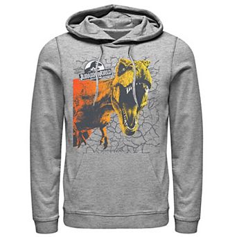 Men's Jurassic World Two T-Rex Color Pop Cracks Hoodie