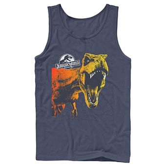 Men's Jurassic World Two T-Rex Color Pop Cracks Tank Top