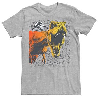 Men's Jurassic World Two T-Rex Color Pop Cracks Tee