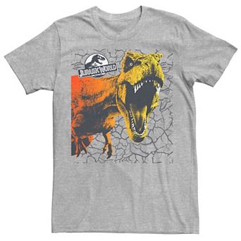 Men's Jurassic World Two T-Rex Color Pop Cracks Tee