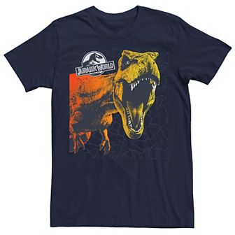 Men's Jurassic World Two T-Rex Color Pop Cracks Tee
