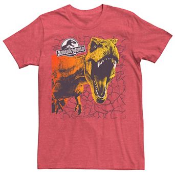 Men's Jurassic World Two T-Rex Color Pop Cracks Tee