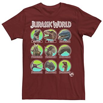 Men's Jurassic World Two Dino Heads Chart Tee